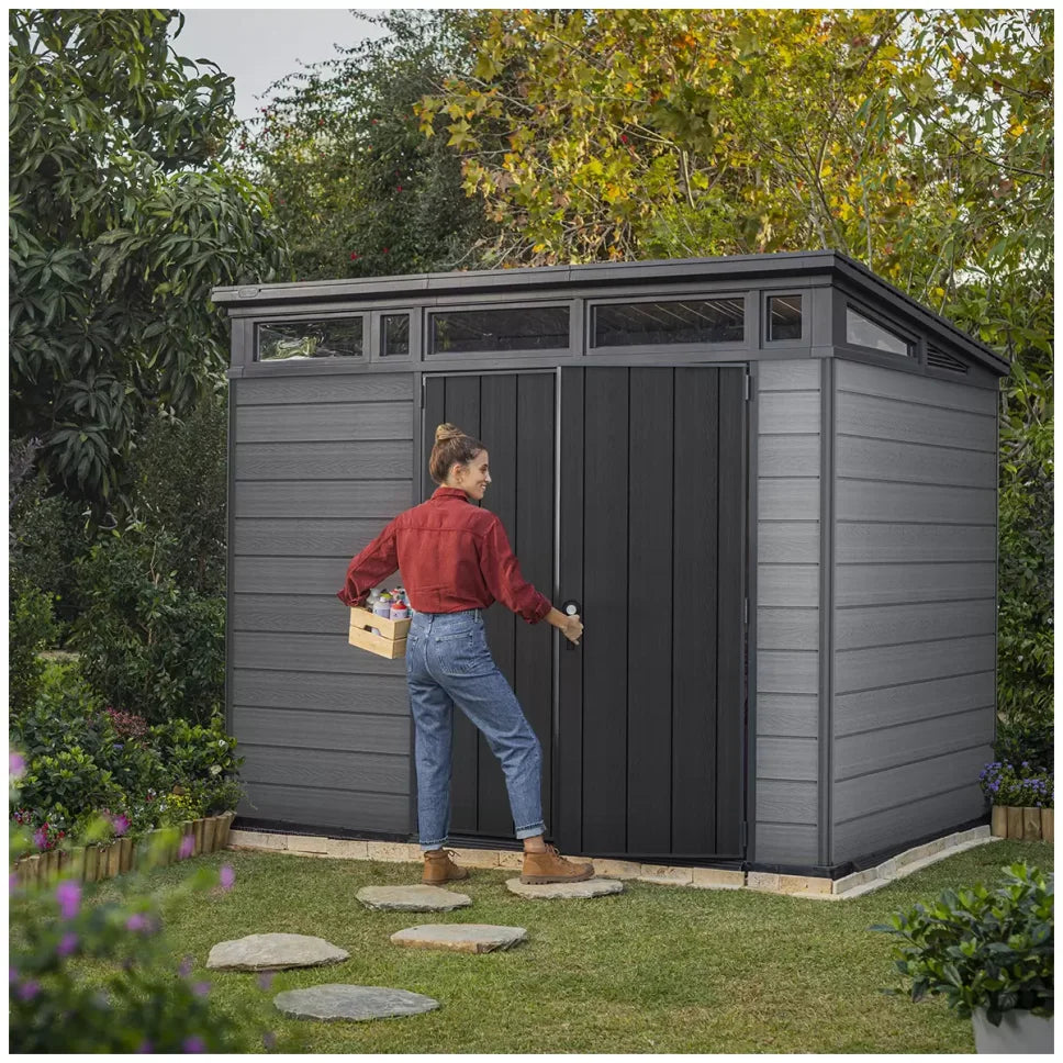 Molox Tuinhuisje 9x7 — Opbergschuur met GRATIS Vloer & Dubbele Deuren