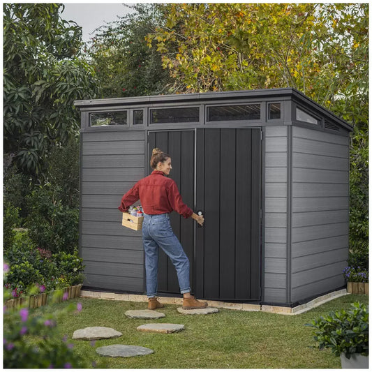 Molox Tuinhuisje 9x7 — Opbergschuur met GRATIS Vloer & Dubbele Deuren