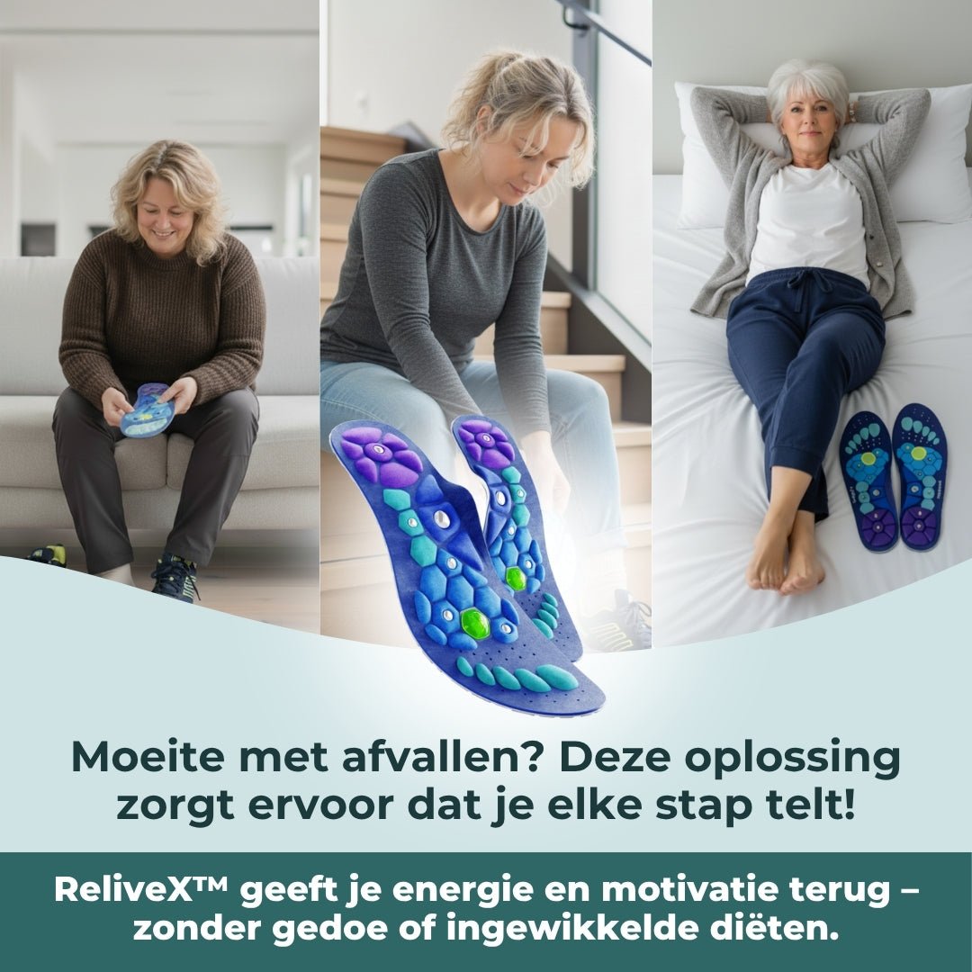 ReliveX™ Magnetische Inlegzolen | Verlies Gewicht bij ELKE STAP