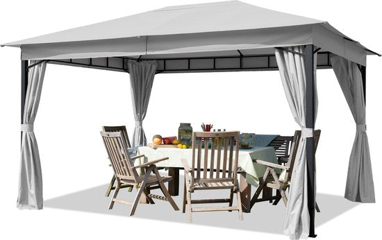 Tuinpaviljoen 3x4m | 180g/m² Waterdicht Dakzeil + GRATIS 4 Zijwanden