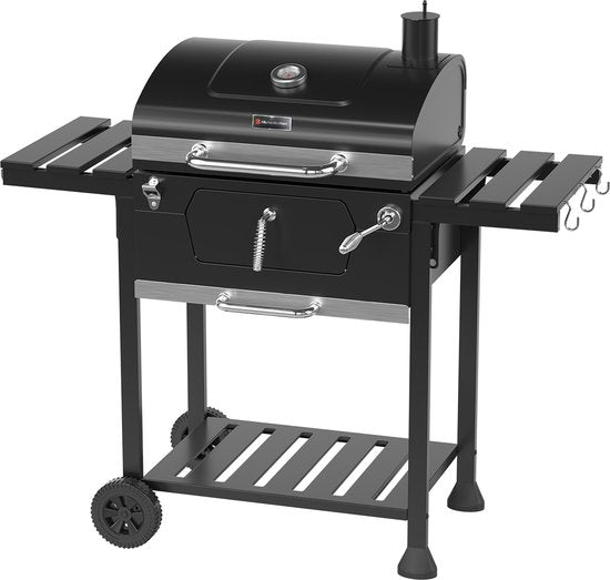 KitchenBrothers 2-in-1 Houtskool BBQ & Smoker  100% PFAS-Vrij