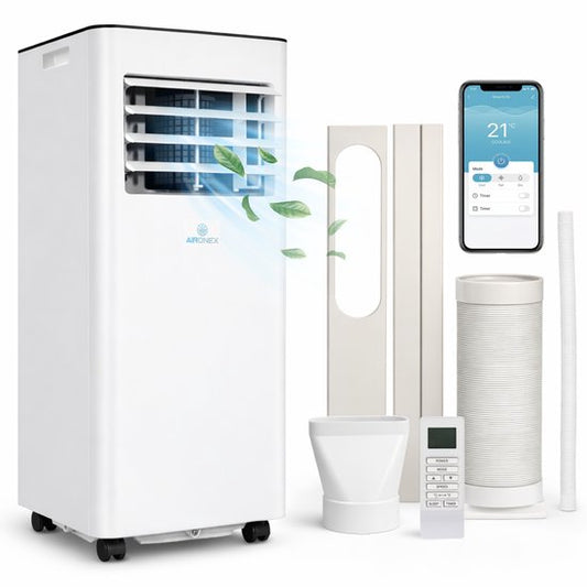 Molox Mobiele Airco 7000 BTU — 3-in-1 Stil & Compact + GRATIS Raamafdichting