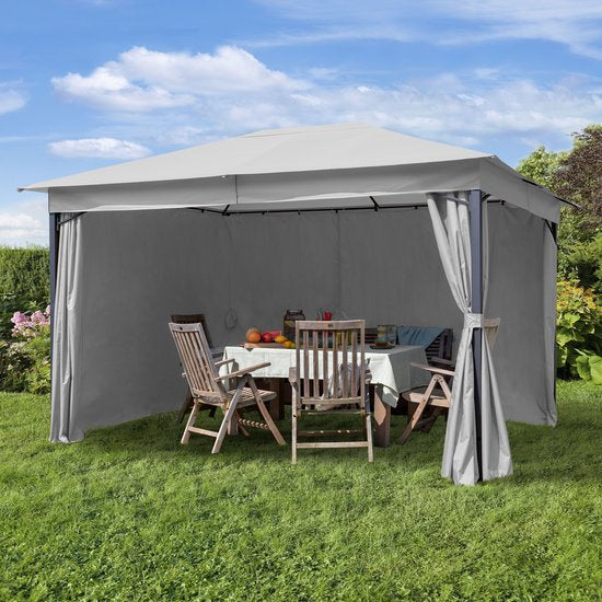 Tuinpaviljoen 3x4m | 180g/m² Waterdicht Dakzeil + GRATIS 4 Zijwanden