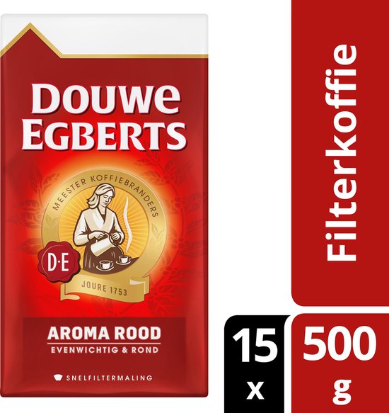 Douwe Egberts Aroma Rood Filterkoffie 15 x 500 g