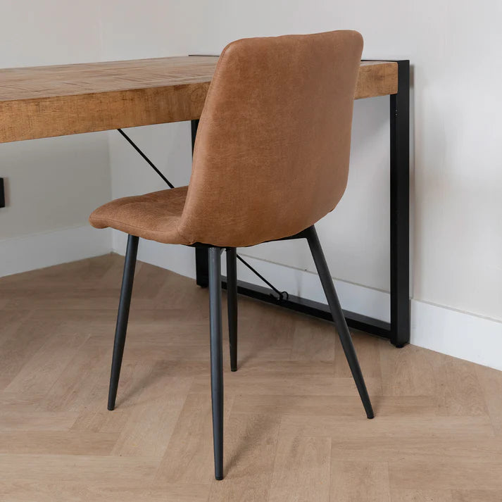 Eetkamerstoel Tess - Luxe Micro Suède Taupe