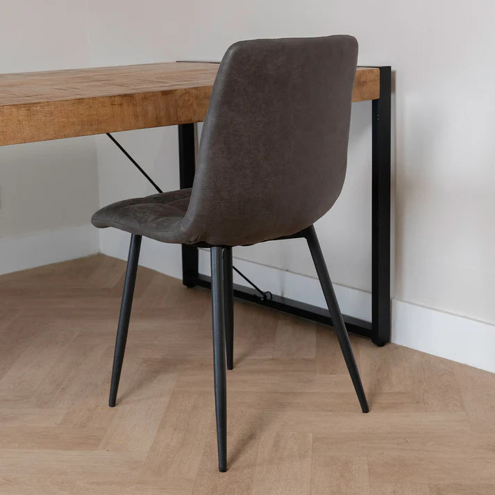 Eetkamerstoel Tess - Luxe Micro Suède Taupe