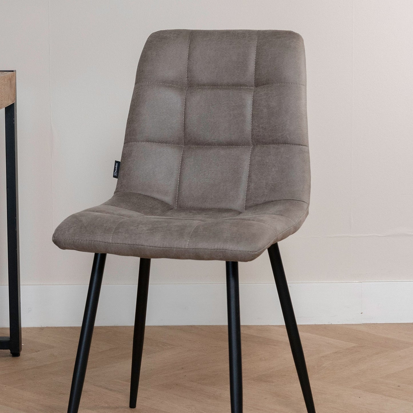 Eetkamerstoel Tess - Luxe Micro Suède Taupe
