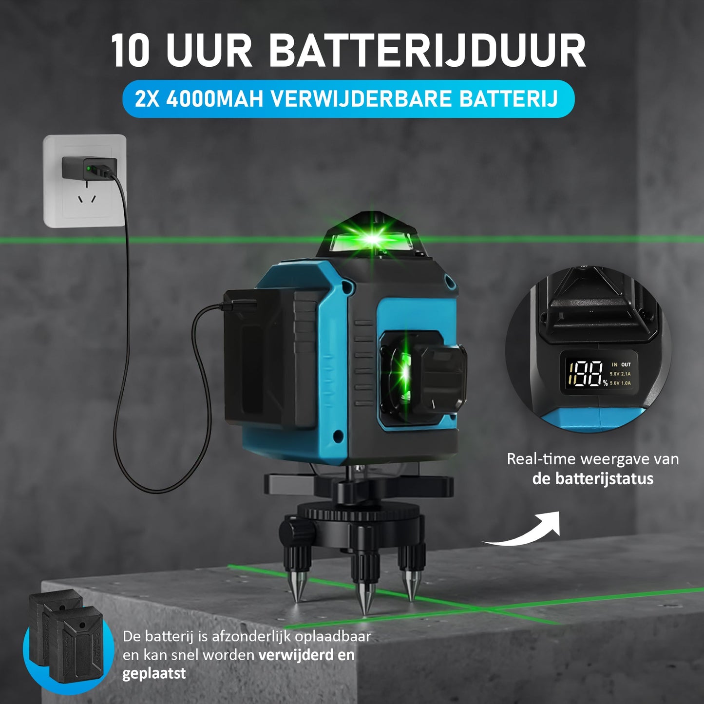 Trimmex® Kruislijnlaser - Nooit meer scheef!