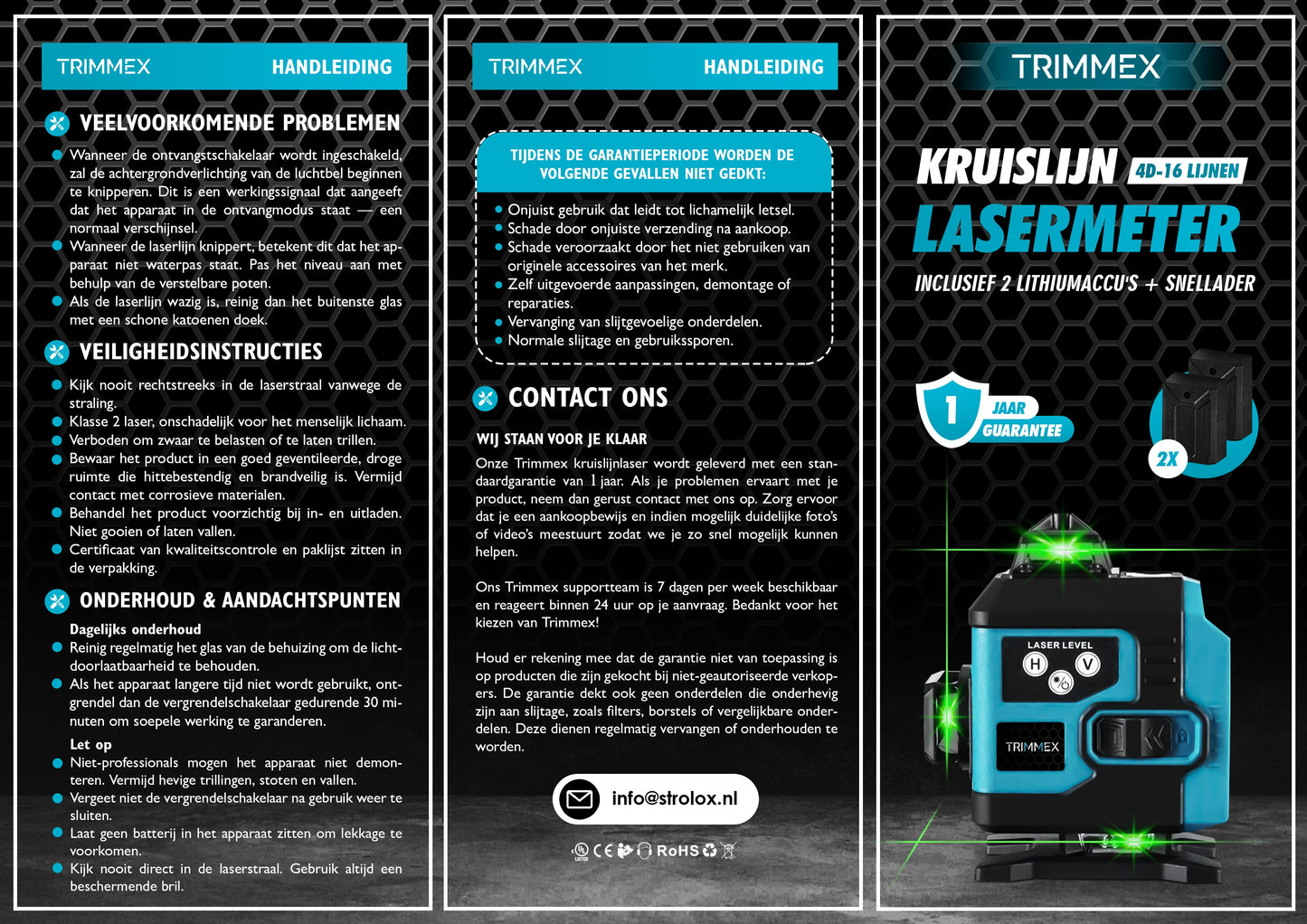 Trimmex® Kruislijnlaser - Nooit meer scheef!