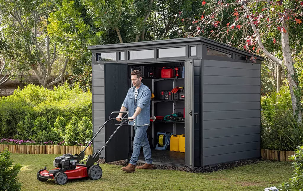 Molox Tuinhuisje 9x7 — Opbergschuur met GRATIS Vloer & Dubbele Deuren